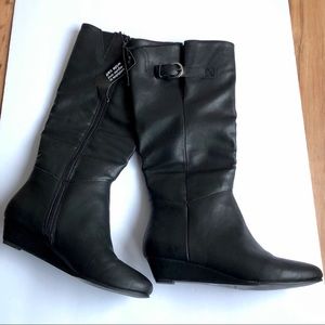 NEW Arizona Boots Knee High Zip-Up Black